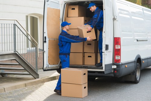 Removal van loaded for a local move in Temple